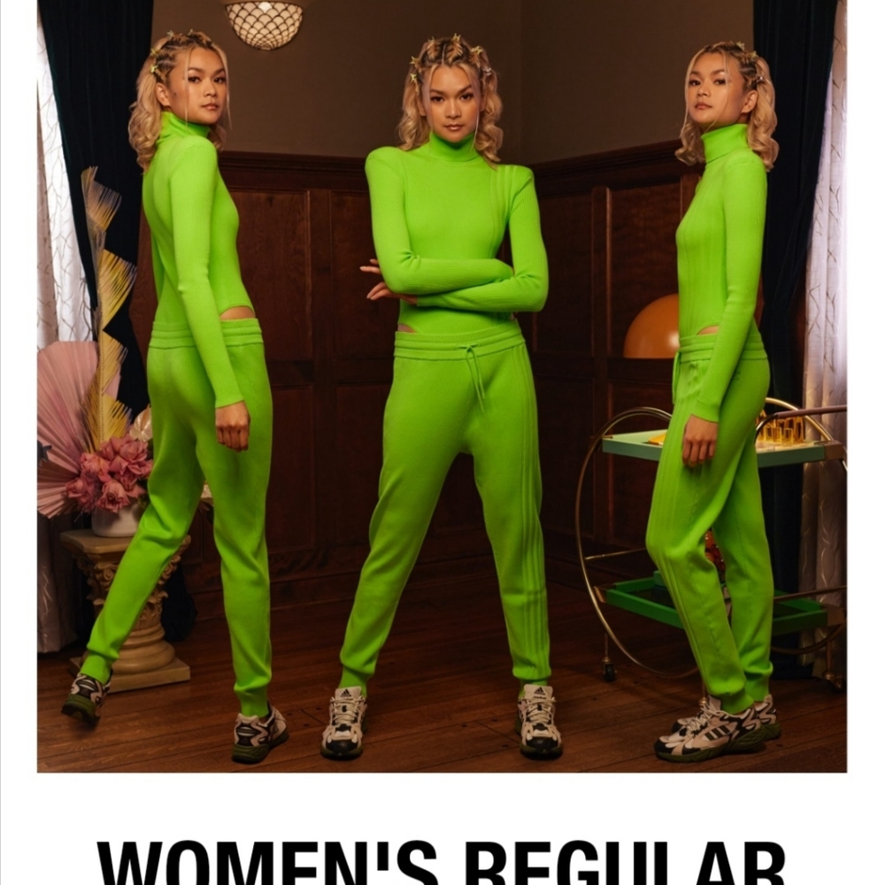 ADIDAS IVY PARK Green KNIT PANTS NWT FREESHIP SOLD OUT